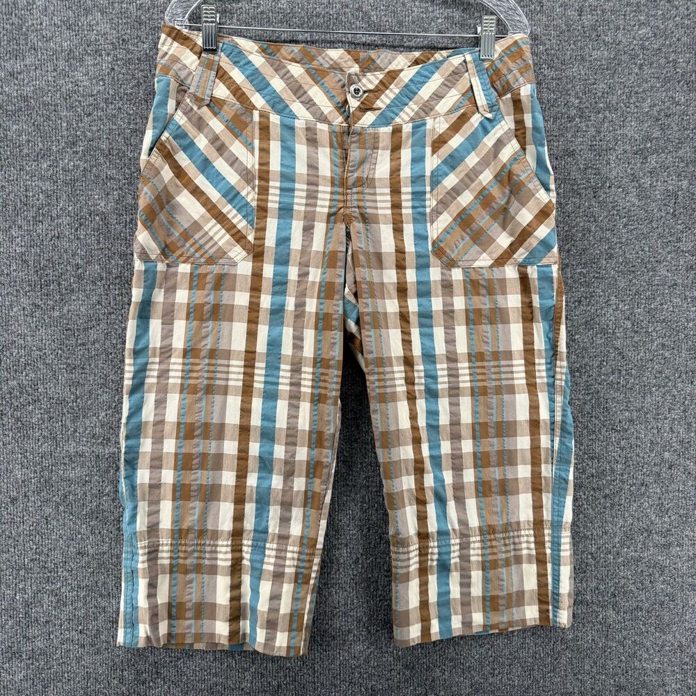Patagonia Pants Womens 12 Plaid‎ Mid Rise Straight Cropped Retro Skater Grunge